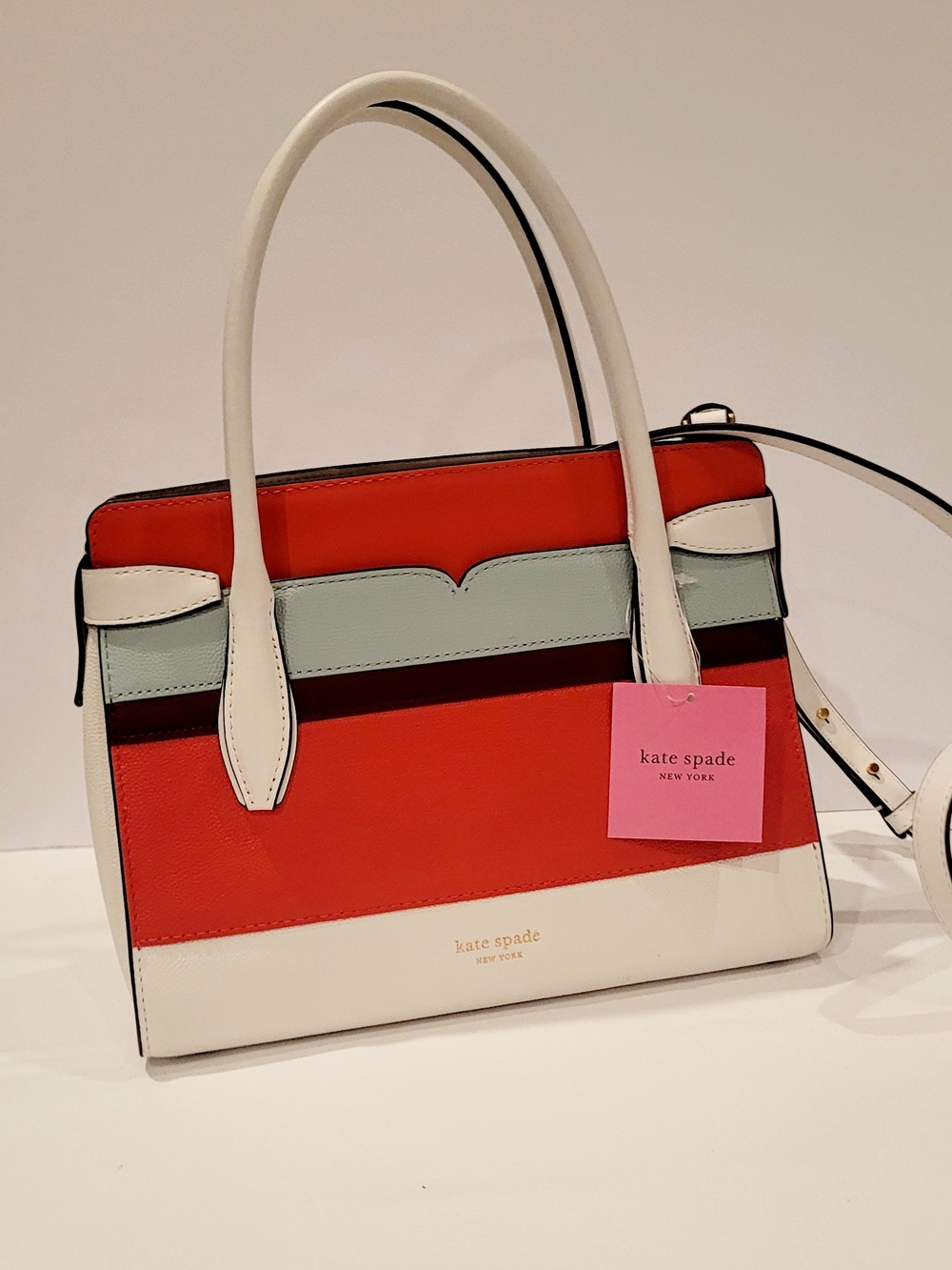 Kate Spade Toujours Stripe Satchel - Picture 3 of 6